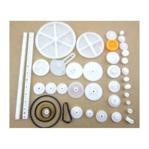Zestaw kół zębatych i zębatek z tworzywa