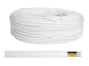 PS Kabel telefoniczny płaski 4c biały