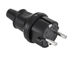 Wtyczka typu niemieckiego 16A/250V- IP44 (gumowa)