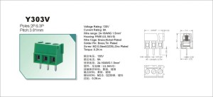 LISTWA AK 3.81MM H=9.20MM 2PIN