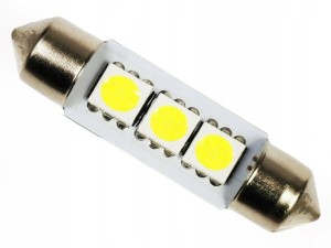 ŻARÓWKA SAMOCHODOWA LED C5W 3XSMD 5050 RURKA 42 mm