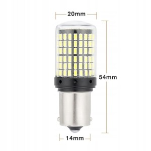 Żarówka led P21W BA15S 144 smd biała 1szt.