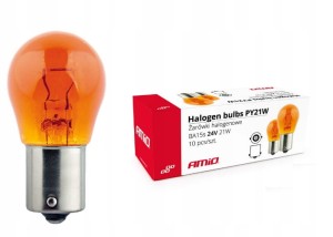 Żarówki halogenowe PY21W BA15s 24V 21W AMBER
