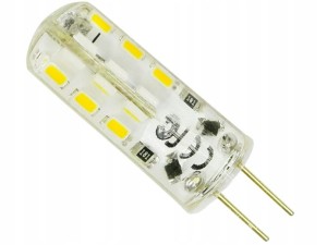Żarówka LED G4 SMD 2,5W=25W 12V DC SILIKON ZIMNA