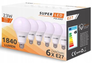 Żarówka LED E27 2835 SMD 23W 1840lm