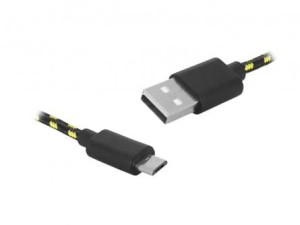 KABEL USB-MICROUSB, 1M, CZARNY