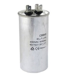 KONDENSATOR SILNIKOWY 2UF/450VAC CBB65 Z KONEKTOR.
