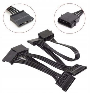 ROZDZIELACZ KABEL ZASILAJĄCY MOLEX na 5x SATA