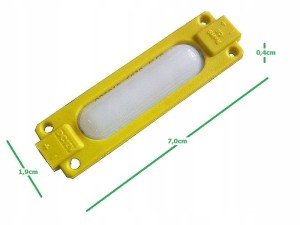 Moduł pasek LED COB 12V 2W wodoodporny ŻÓŁTY