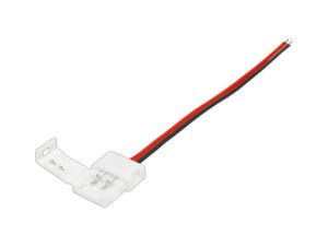 ZŁĄCZE TAŚMY LED 8mm ZATRZASK Z PRZEWOD