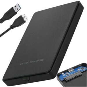 OBUDOWA DYSKU 2,5'' KIESZEŃ HDD SATA USB 3.0 +ETUI