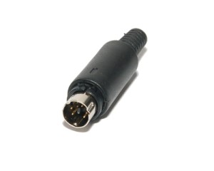 WTYK DIN MINI MĘSKIE 8 PIN LUTOWANIE NA PRZEWÓD