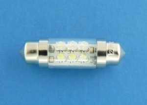 Żarówka LED 10X36 BIAŁA 4led mini flux