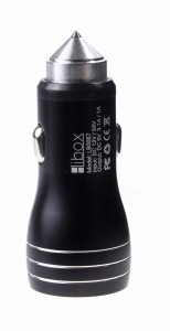 Ładowarka samochodowa 2xUSB 2,4A /1A czarna