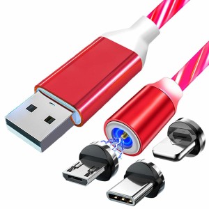 MAGNETYCZNY KABEL 3 w 1 LED RED