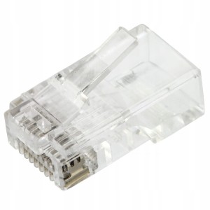 Wtyk RJ45 UTP kat5e przelotowy pass through