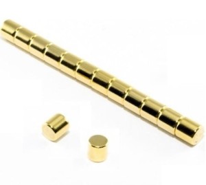 MAGNES NEODYMOWY OKRĄGŁY 5X5MM ZŁOTY