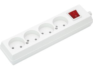 Gniazdo GN-460WS 4GN z wyłącznikiem bez uziemienia