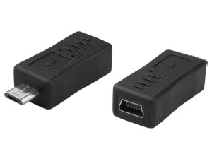 PRZEJŚCIE WTYK MICRO USB - GNIAZDO MINI USB