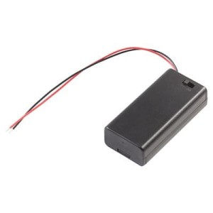 KOSZYK NA 2 BATERIE AAA 1.5V Z POKRYWKĄ I WYŁĄCZ.