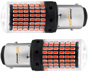 Żarówka P21W 1156 BA15S LED 144xLED Czerwona