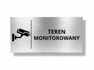 TABLICZKA "TEREN MONITOROWANY" 20x10cm