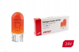 Żarówki WY5W T10 5W W2.1x9.5d AMBER 12V