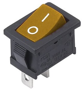 Przełącznik MRS101 A-C3Y 6A 250V pojedynczy żółty