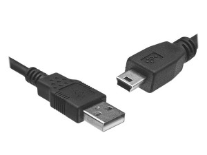 KABEL USB - MINI USB, 1.8M, CZARNY