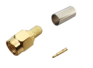 Złącze męskie SMA 50 Ohm zaciskane na kabel H155
