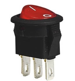 SMRS101 -2L 1A 250V OKRĄG ON-OFF D20 RED