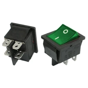 Przełącznik RS201-6C3G 15A 250V ON-OFF zielony