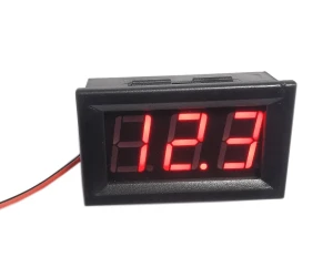 Panelowy woltomierz LED 5V - 120V DC czerwony