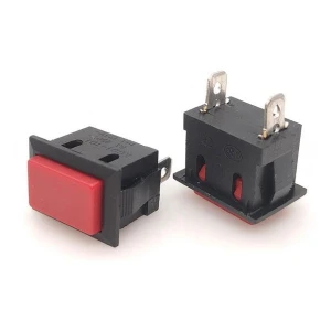 Przycisk chwilowy KCD1-101 2PIN 250V 6A czer. 1072