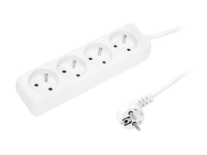 Przedłużacz sieciowy PR-470P 4-Gn. 1,5m biały