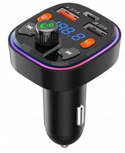 Transmiter FM Bluetooth 5.0 ładowarka QC PD 20W USB-C 12-24V do auta