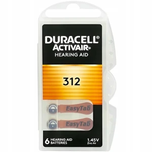Bateria Słuchowa DURACELL 312 do aparatów słuch.